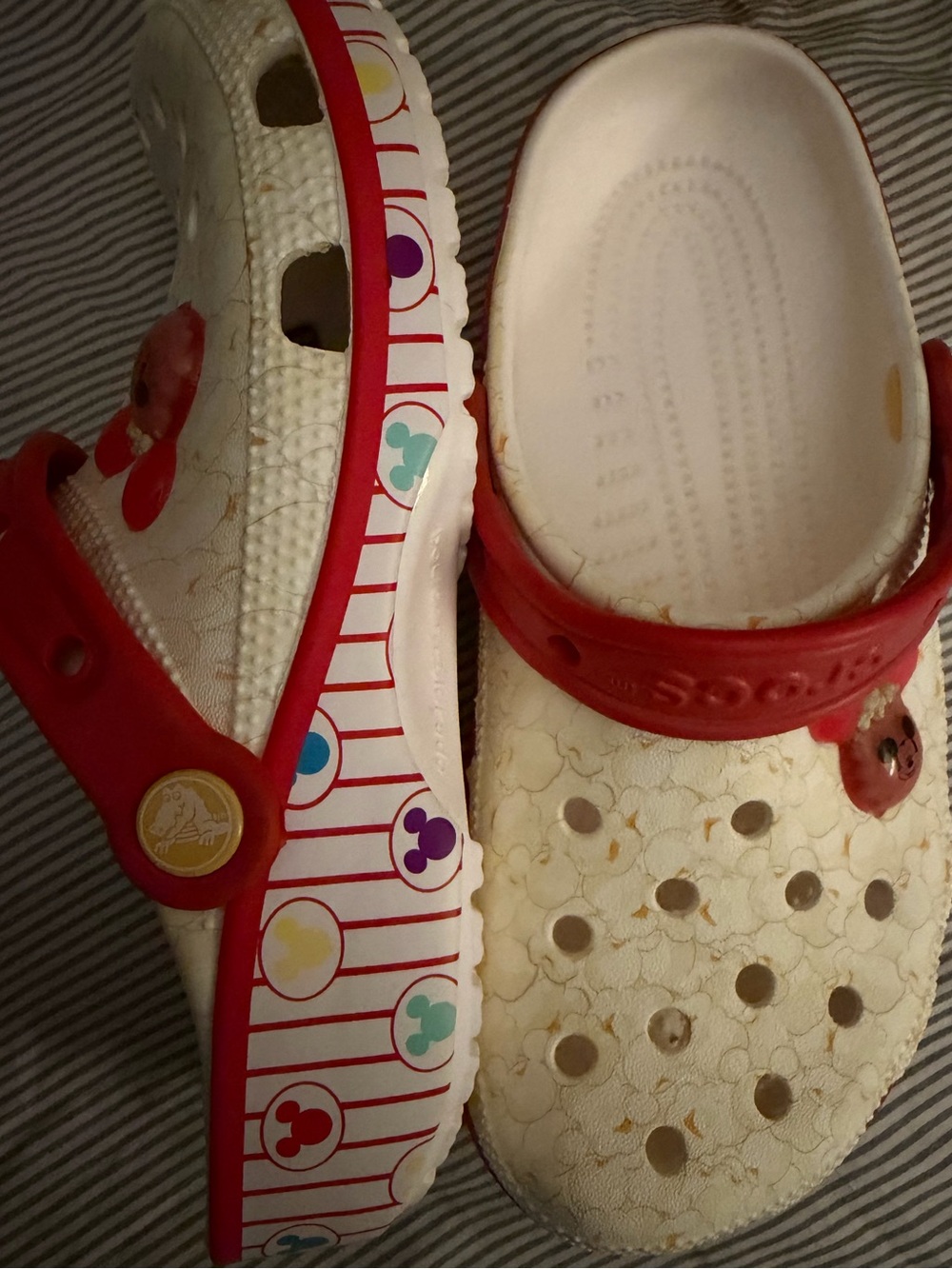 Disney Parks Popcorn Balloon Mickey Mouse CROCS Clogs